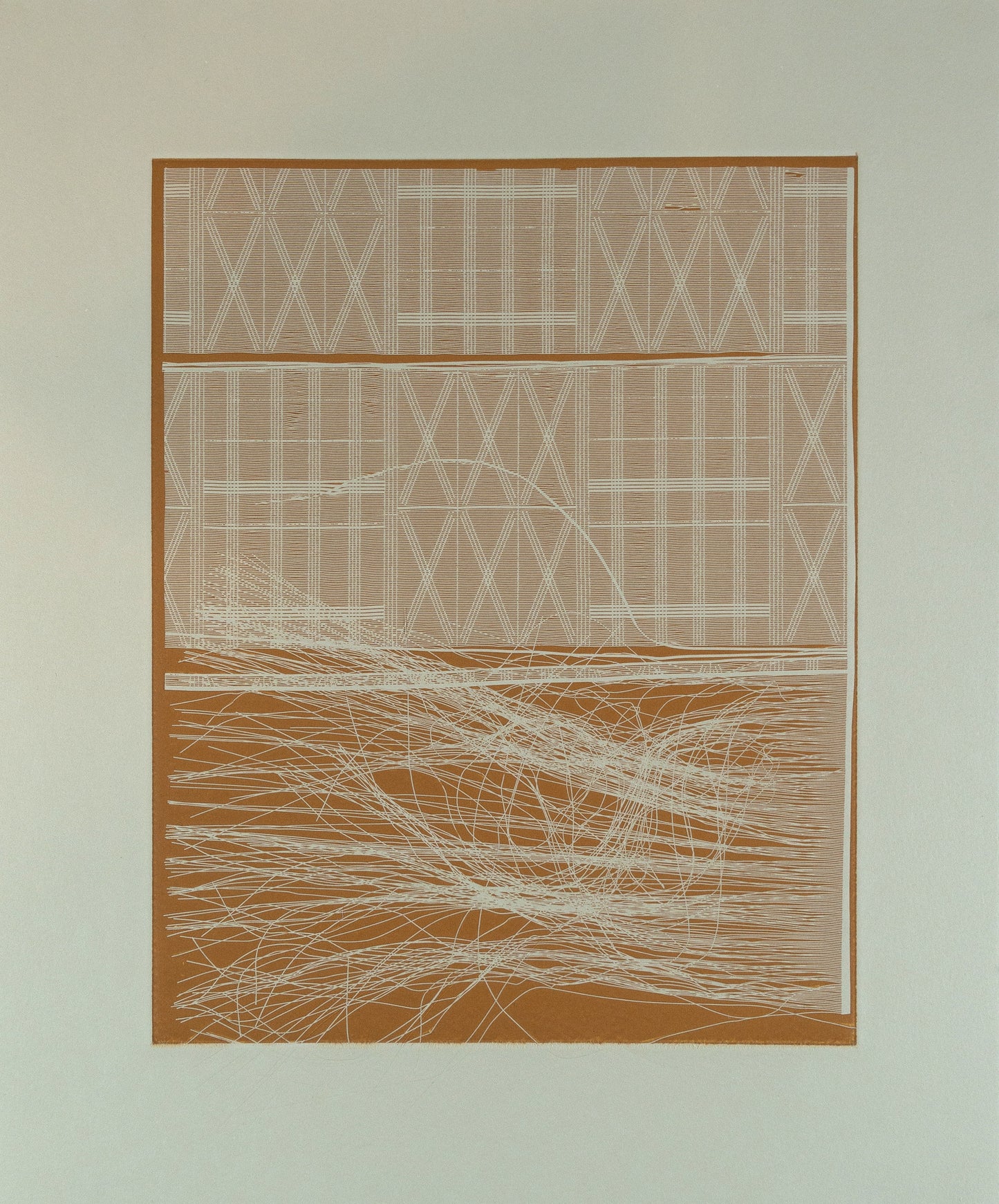 Isobel Napier Resist Print, Yellow Ochre