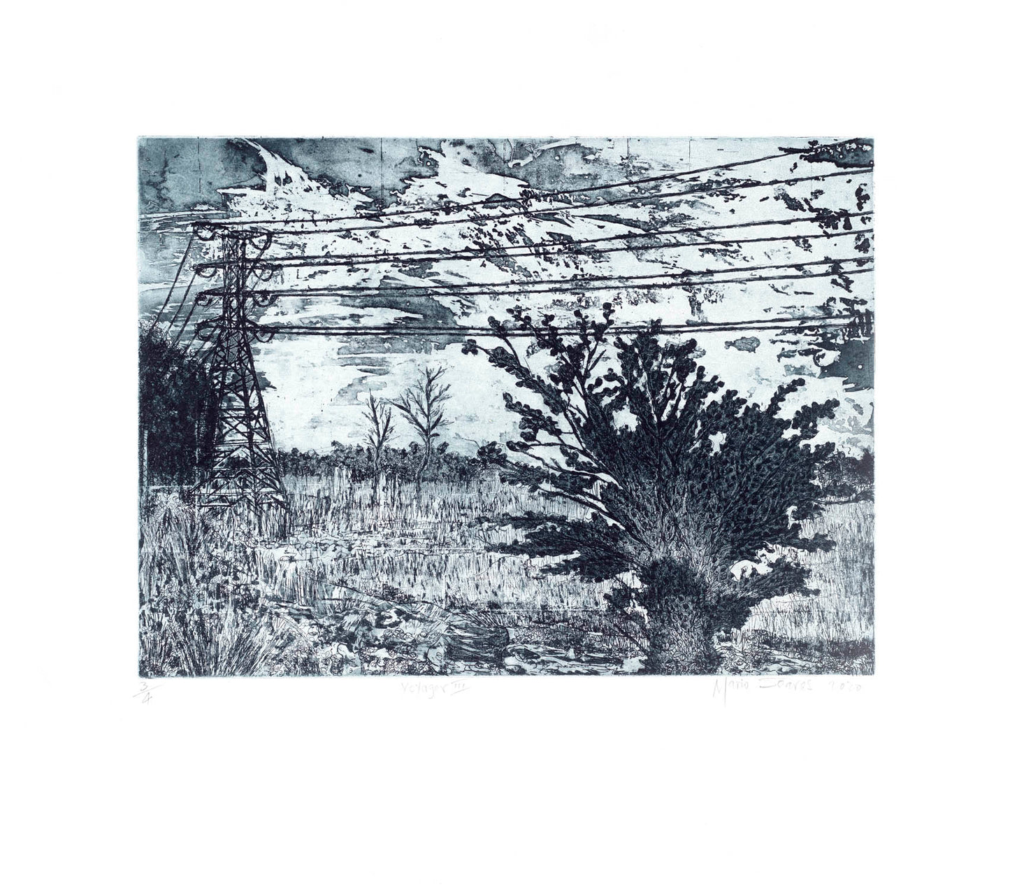Mario Soares Voyager III. Etching