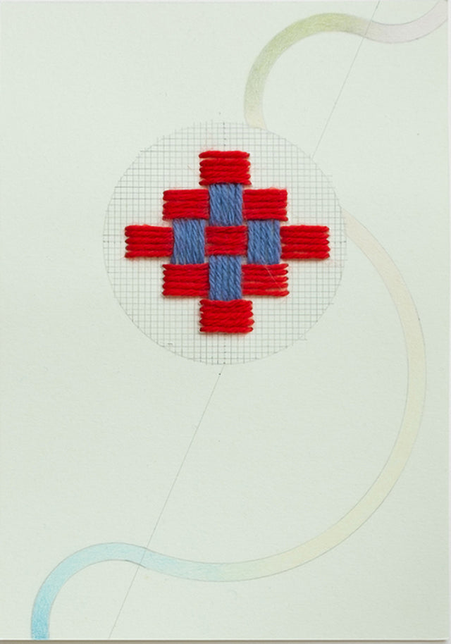Cecilia Charlton Bargello Circle (Red, Blue, Green)