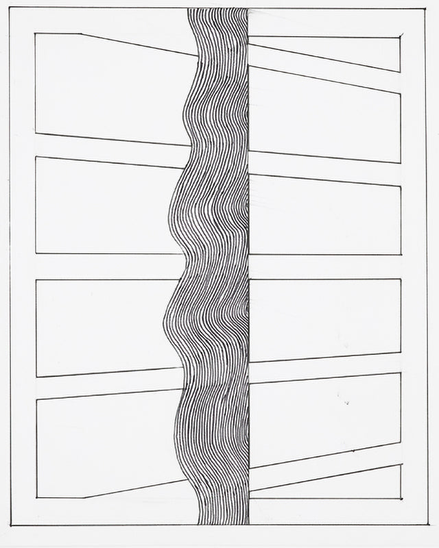 Michael Murphy Black and Gold Drawing #11