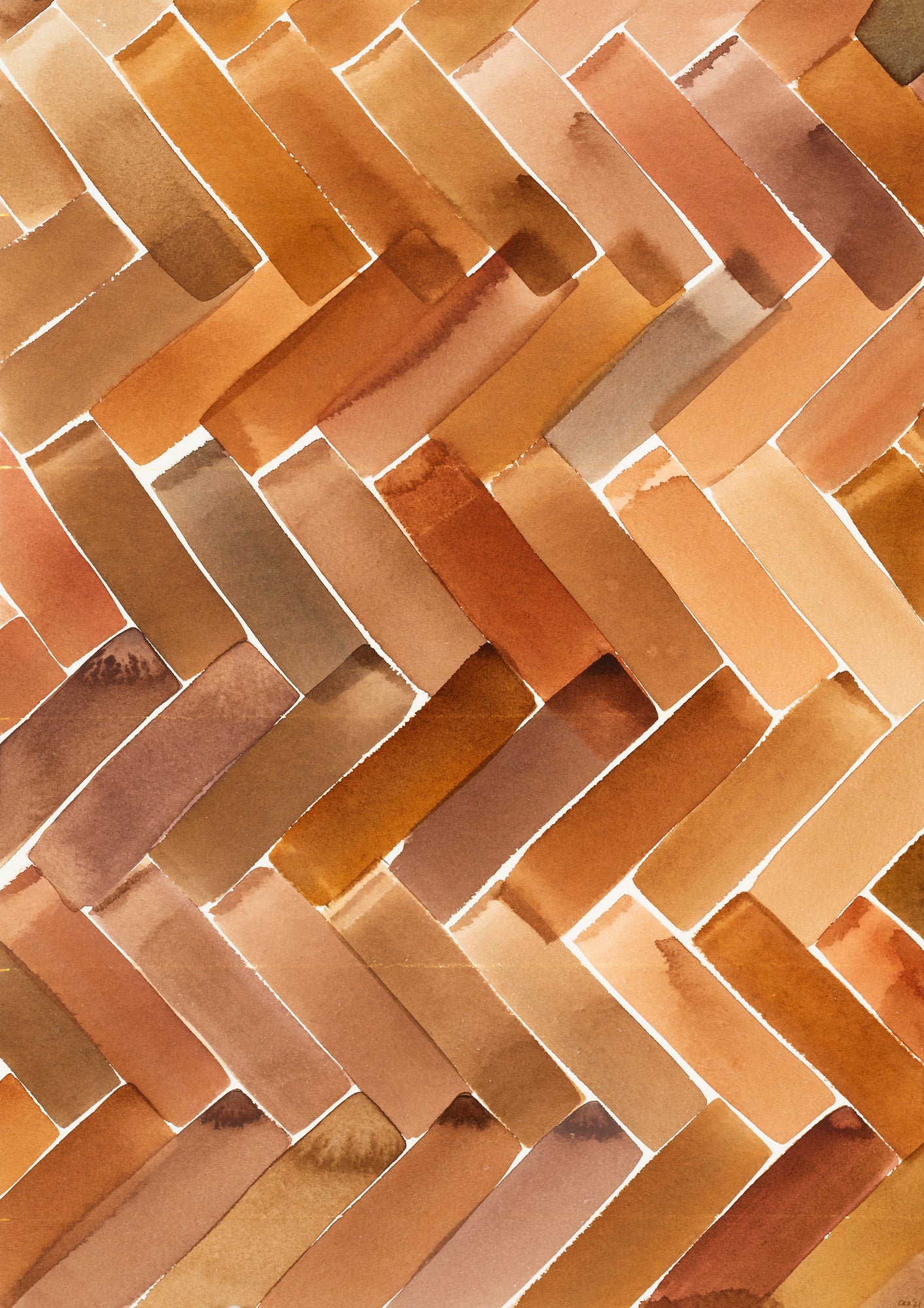 Chloë Reid Herringbone Brick Floor II