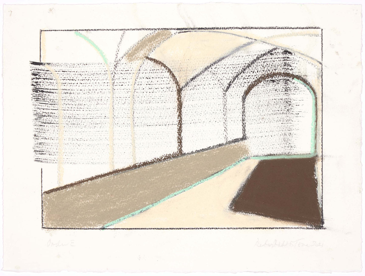 Peter Jones Order E Indian Inkcharcoalpastel 31x21cm