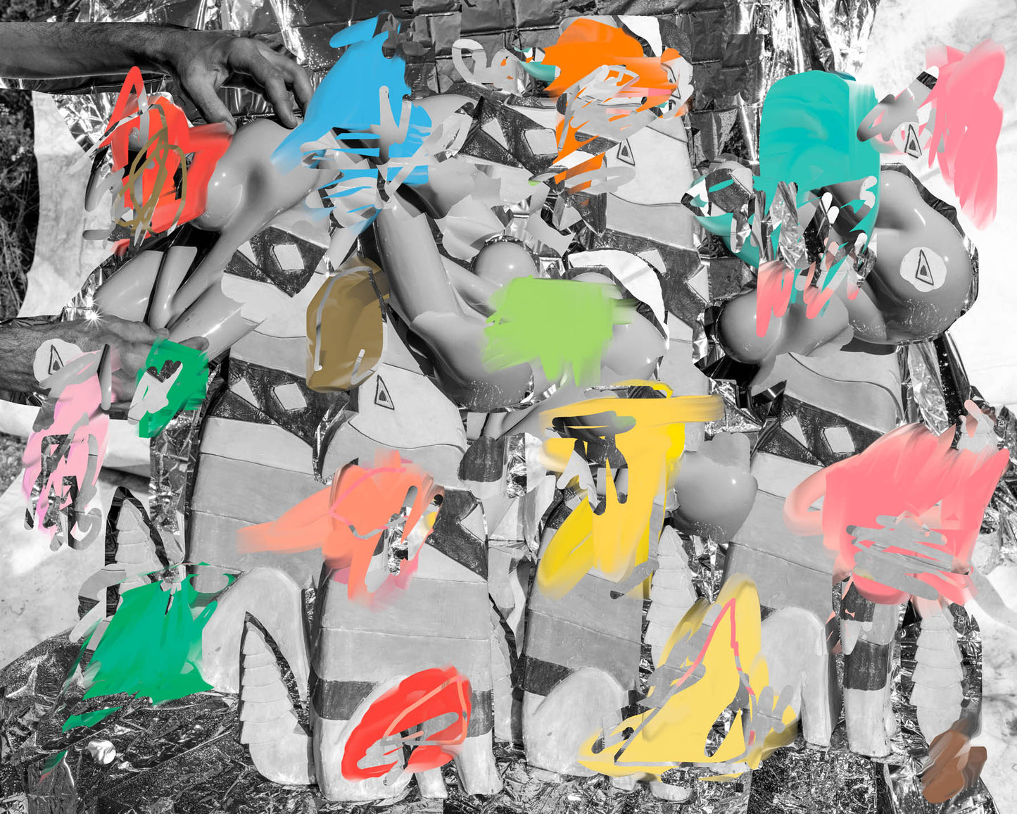 Nico Krijno Composition with Wood and Paint 1