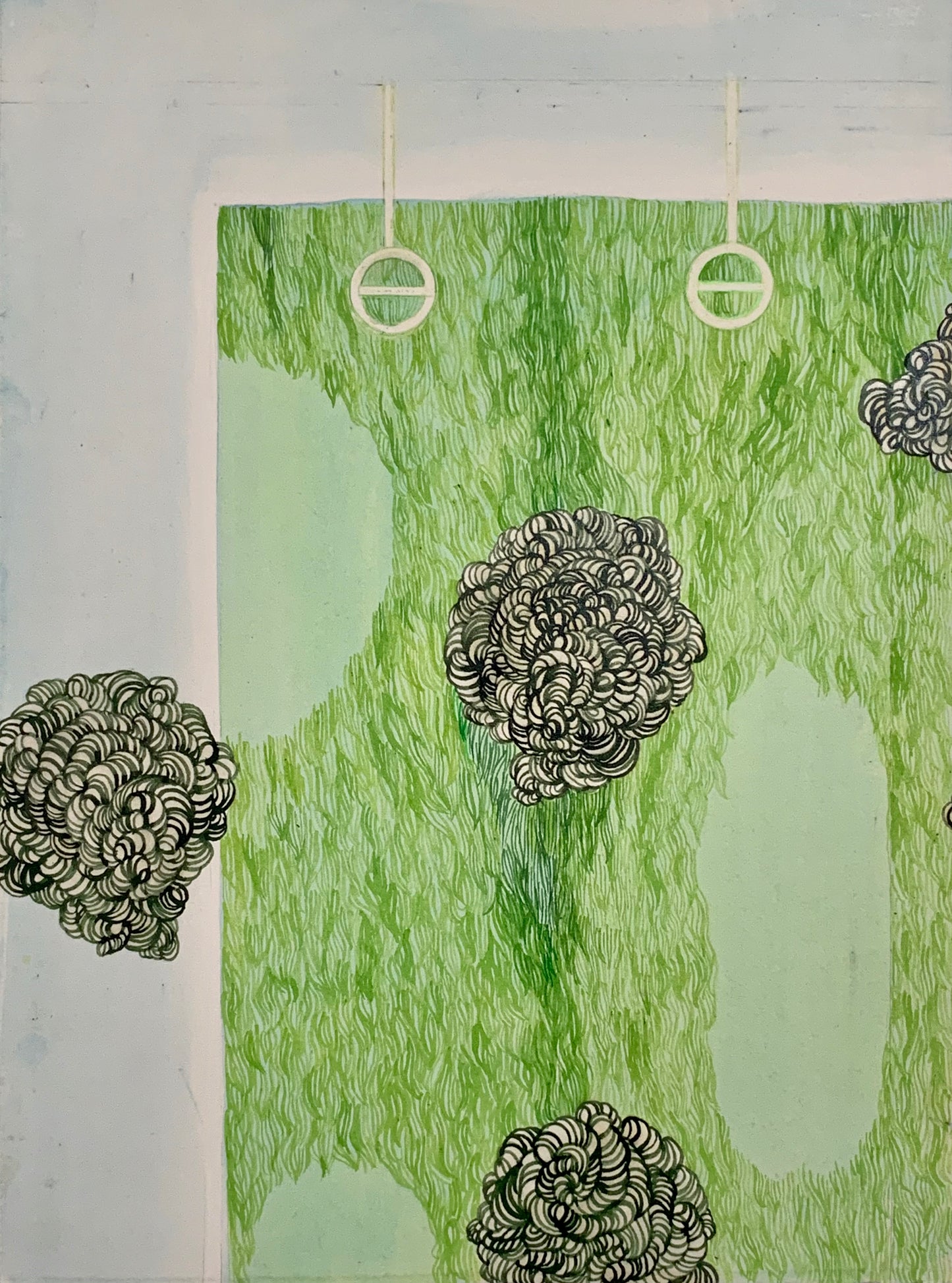 Janet Currier Green Cubicle Study 2
