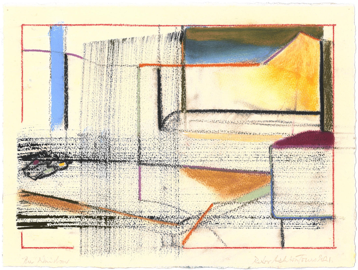 Peter Jones The Window Indianinkcharcoalpastel35x24cm