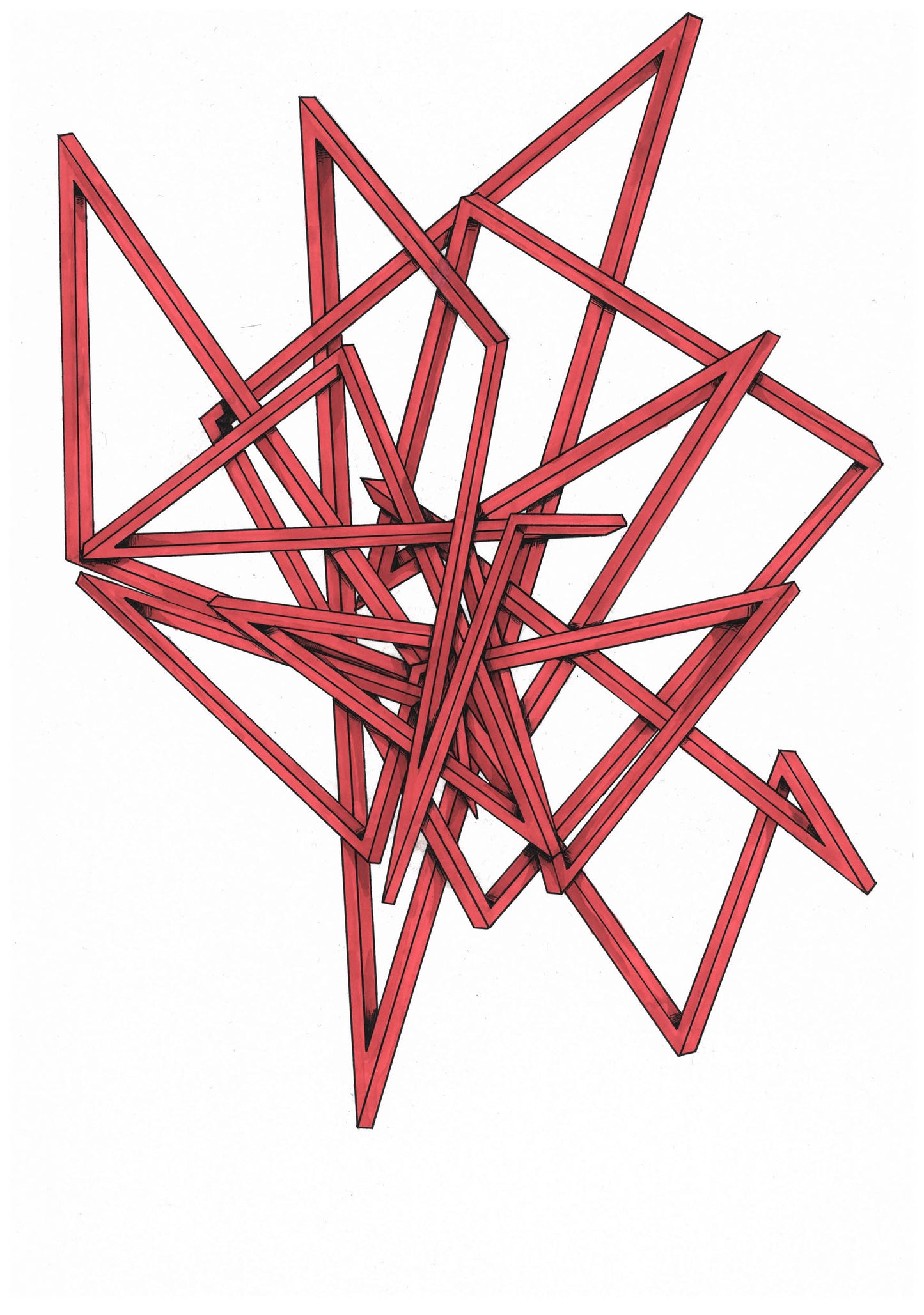 Thomas Apostolou Random line drawings #4