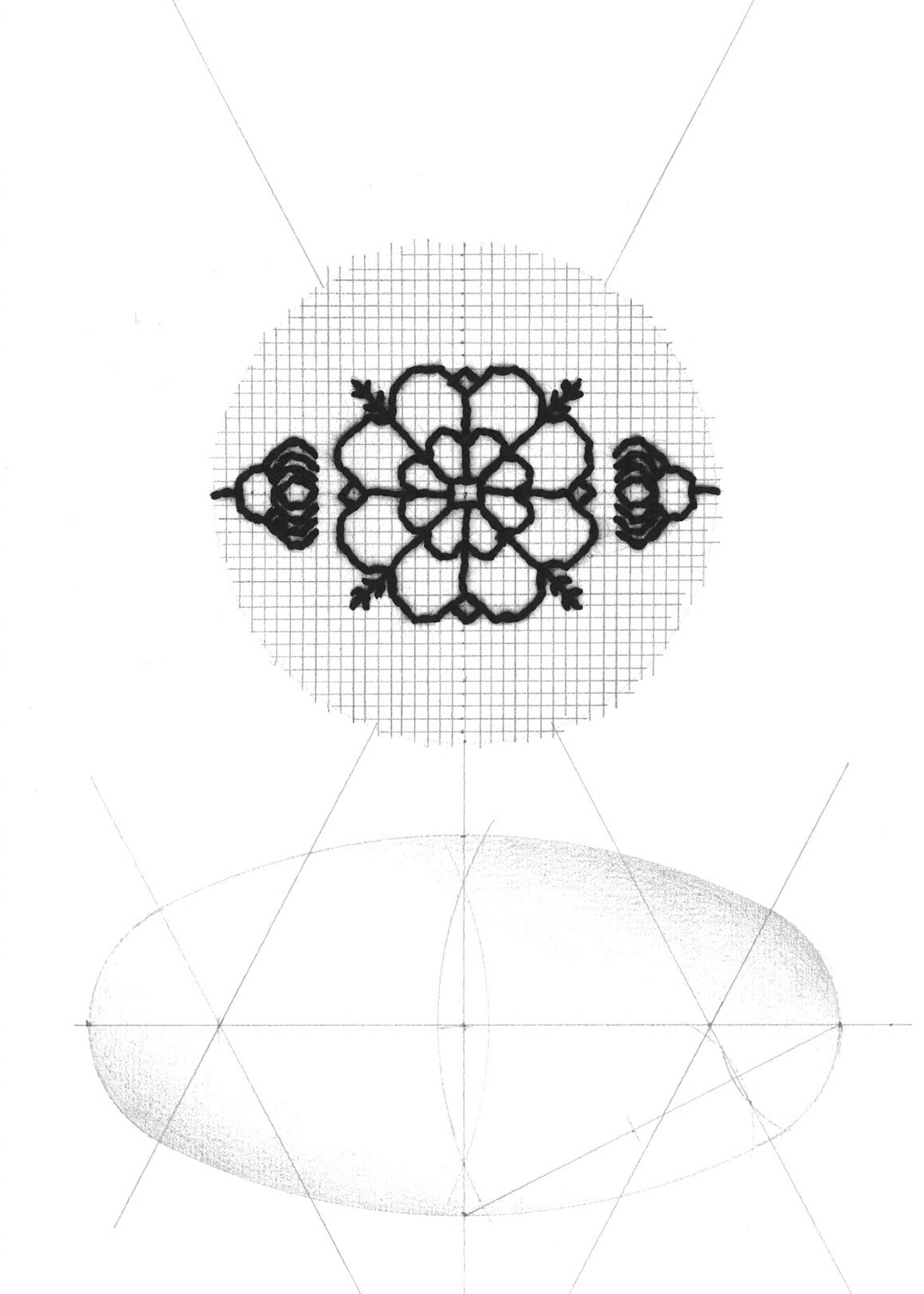 Cecilia Charlton Blackwork Circle (Black on White) 3