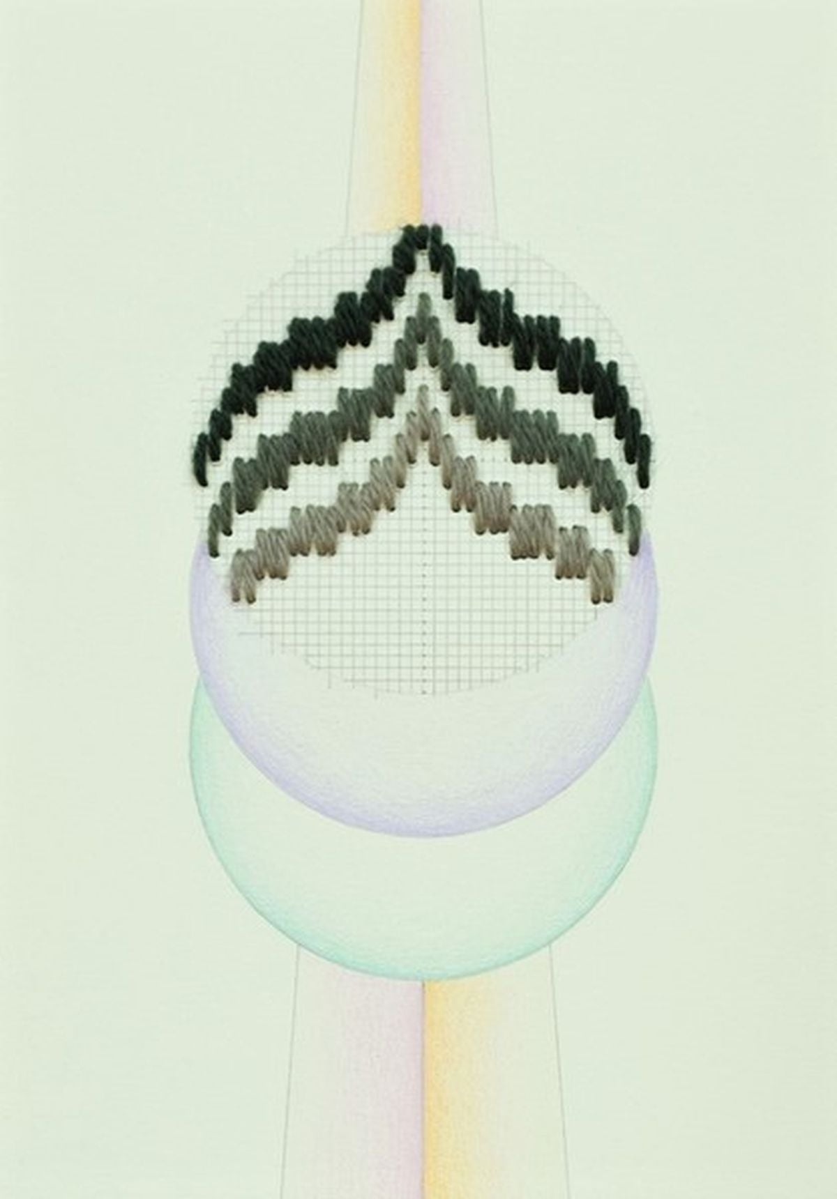 Cecilia Charlton Bargello Circle Green on Green