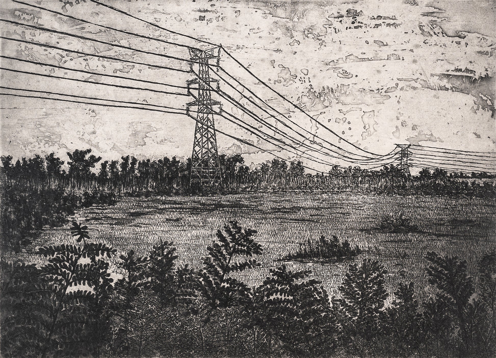 Mario Soares Voyager I. Etching
