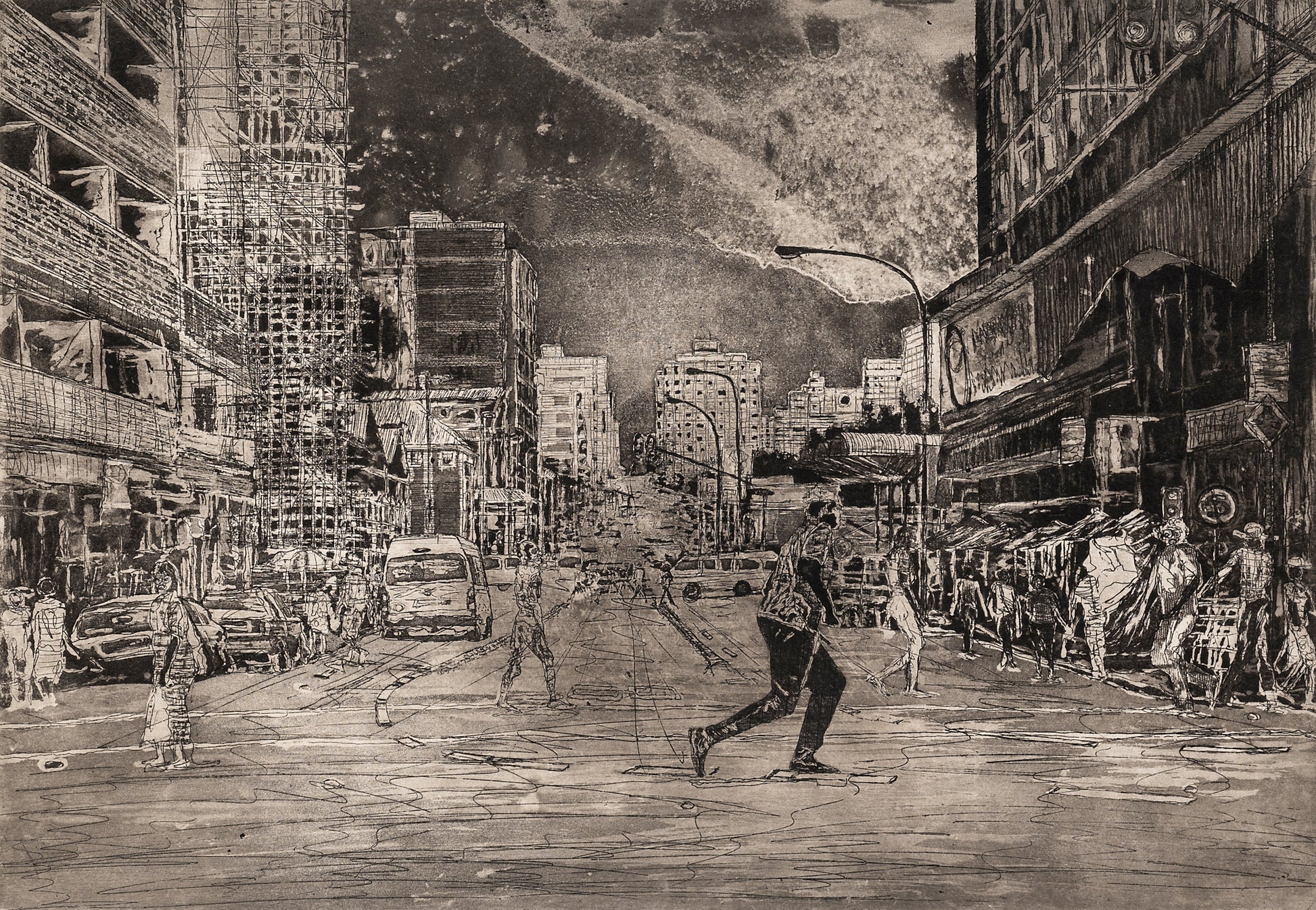 Mario Soares Johannesburg Before Covid-19. Vol IV. Etching