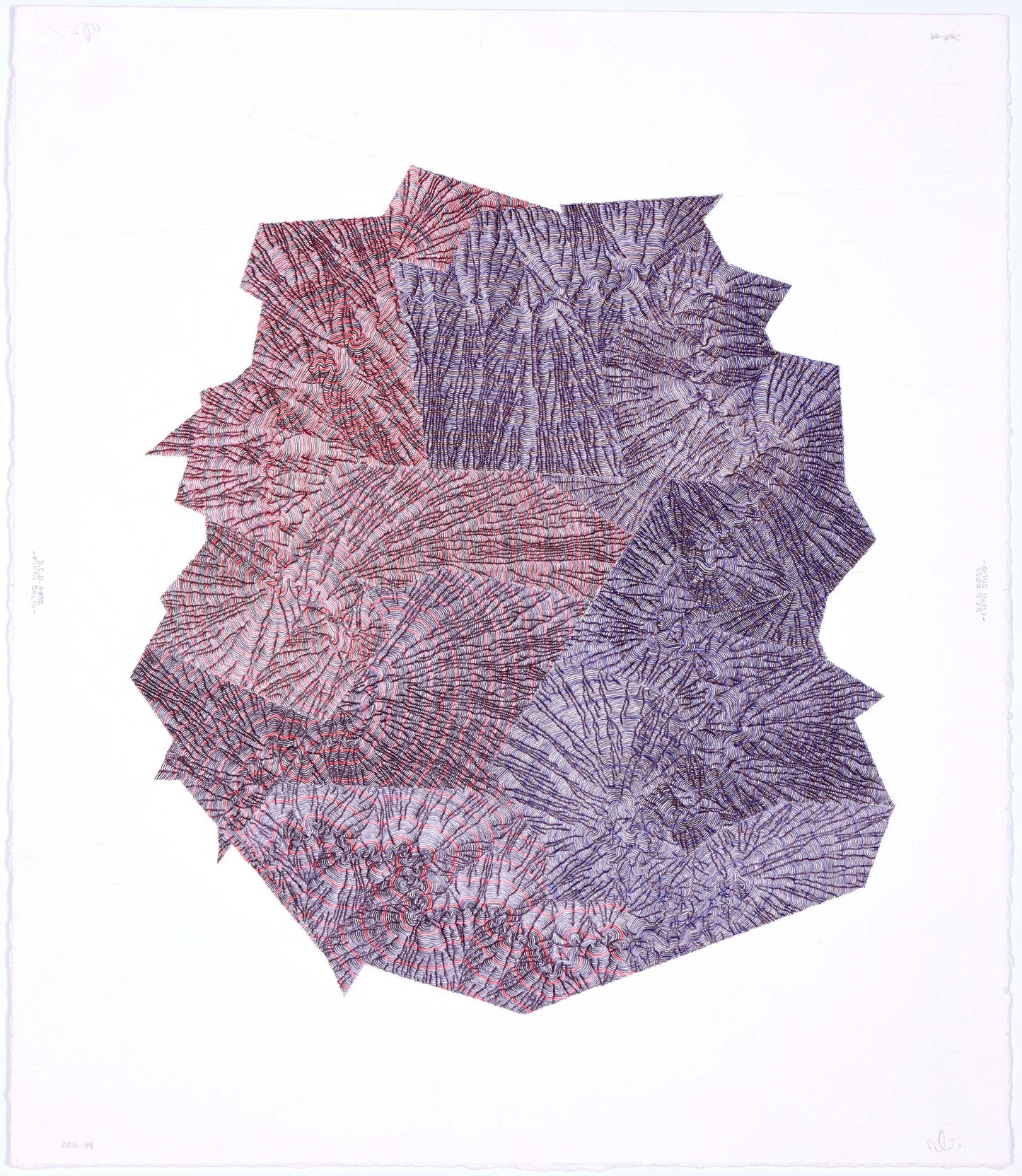 Neil Le Roux Deterministic Chaos Drawing #088 (Fifth Solid)