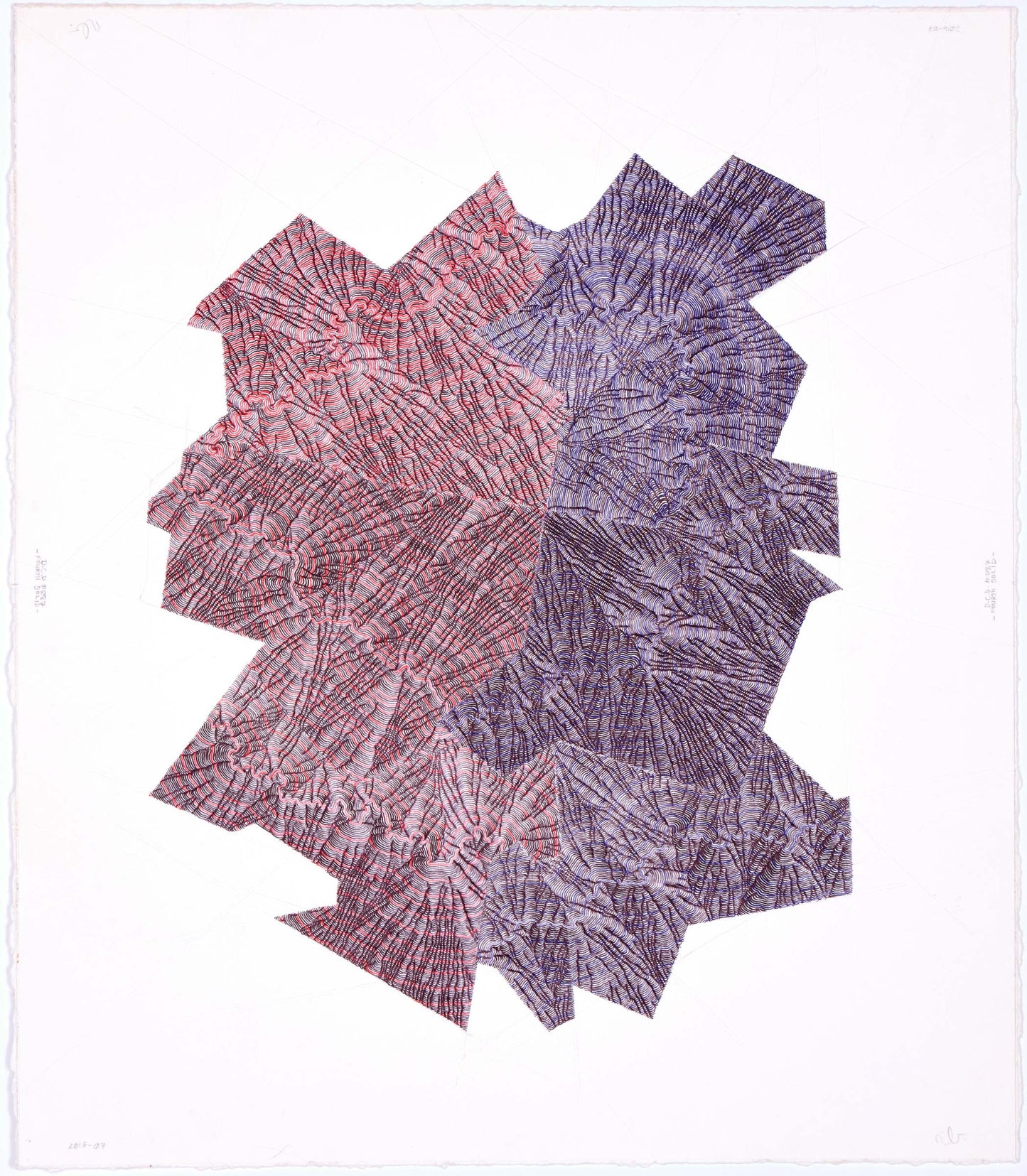 Neil Le Roux Deterministic Chaos Drawing #087 (Fourth Solid)