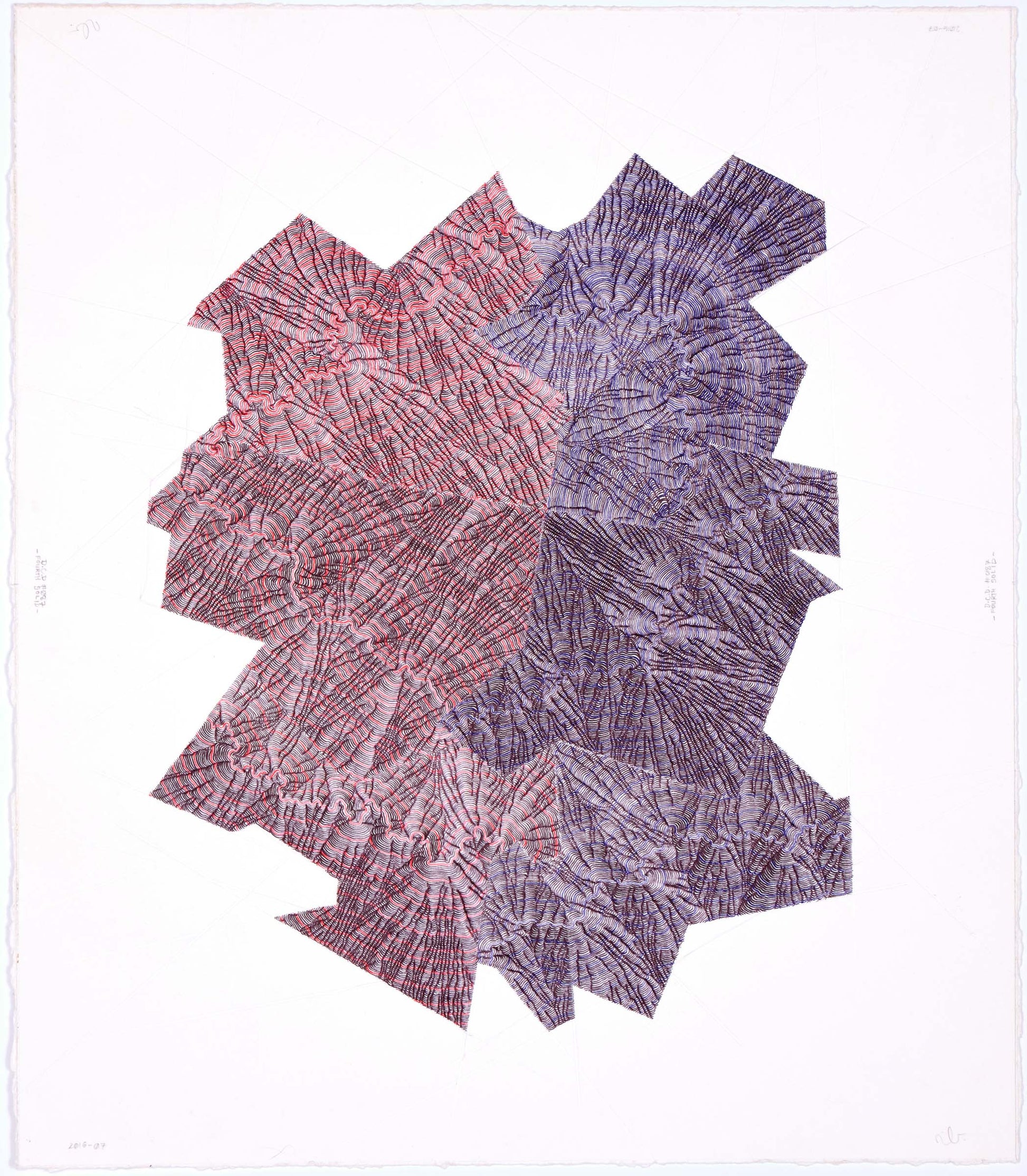 Neil Le Roux Deterministic Chaos Drawing #087 (Fourth Solid)