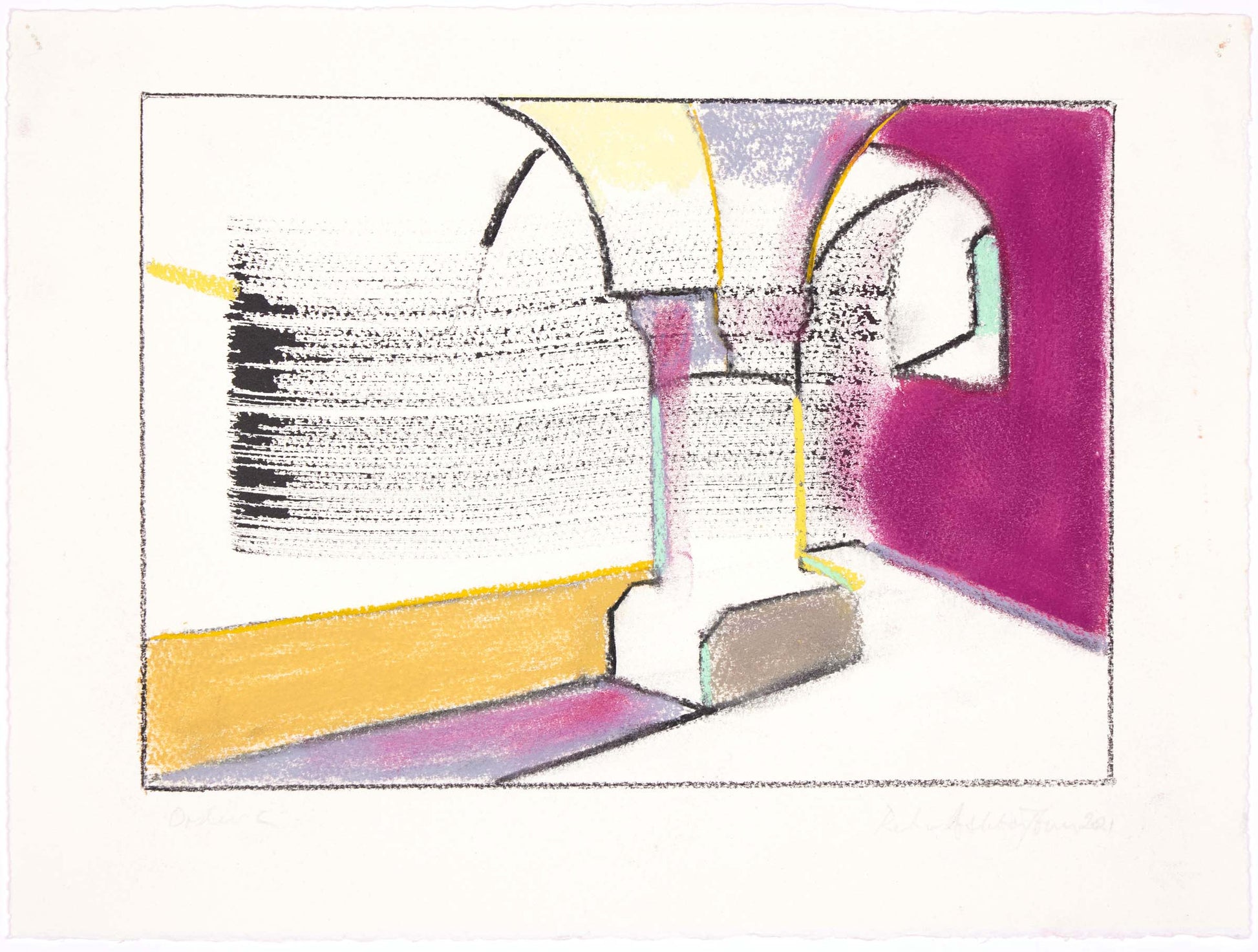 Peter Jones Order C Indian Inkcharcoalpastel 30x21cm