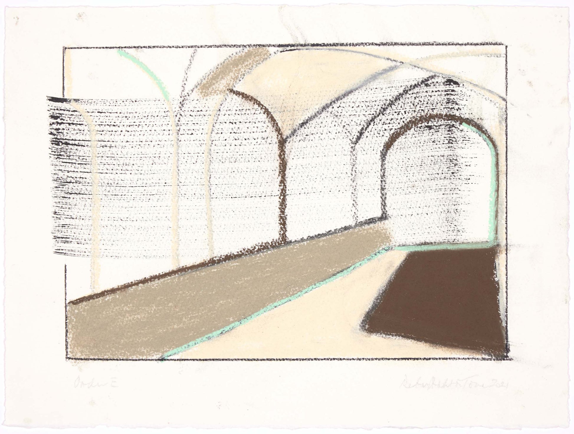 Peter Jones Order E Indian Inkcharcoalpastel 31x21cm