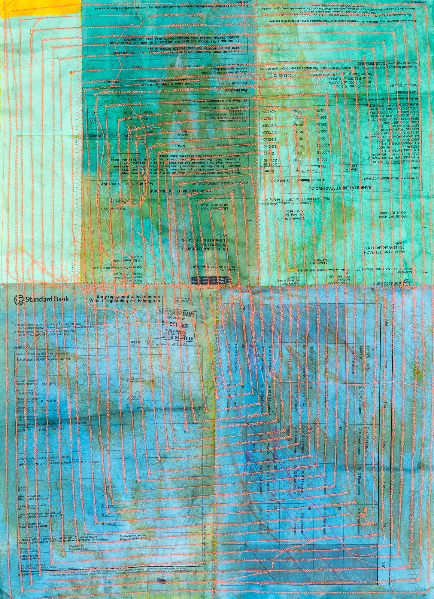 Mark Rautenbach Orange Spiral Stitches Rs
