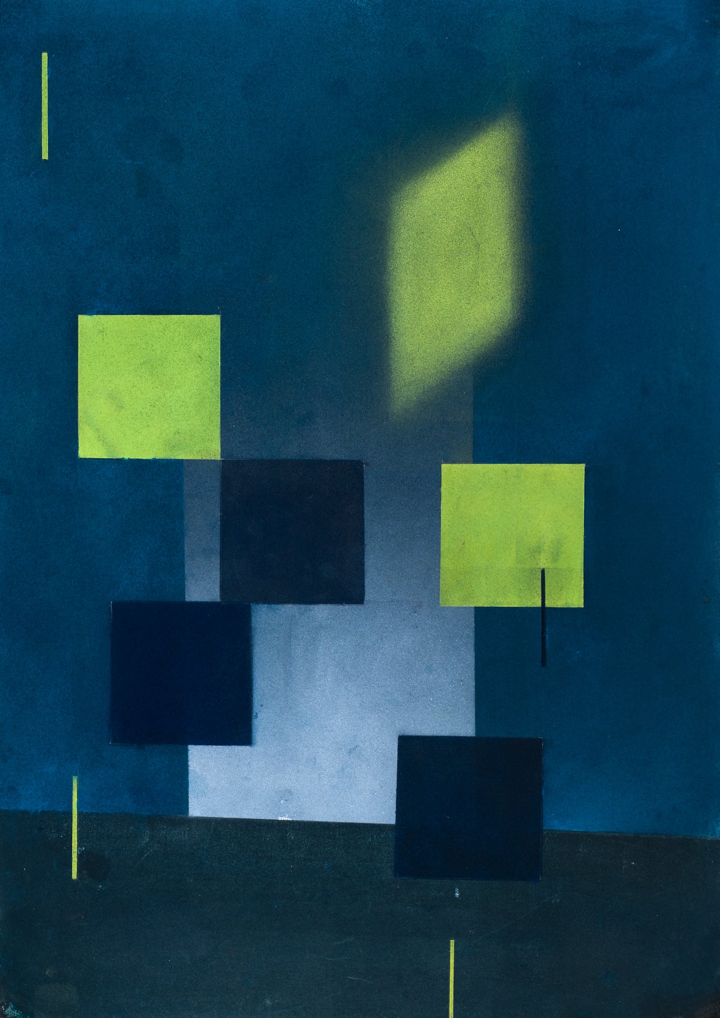 Nicholas Hales Bluegreen Blocks In Front of Tower of Light