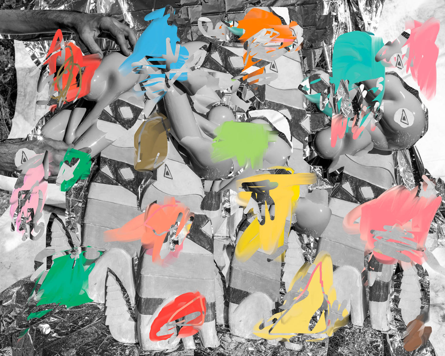 Nico Krijno Composition with Wood and Paint 1