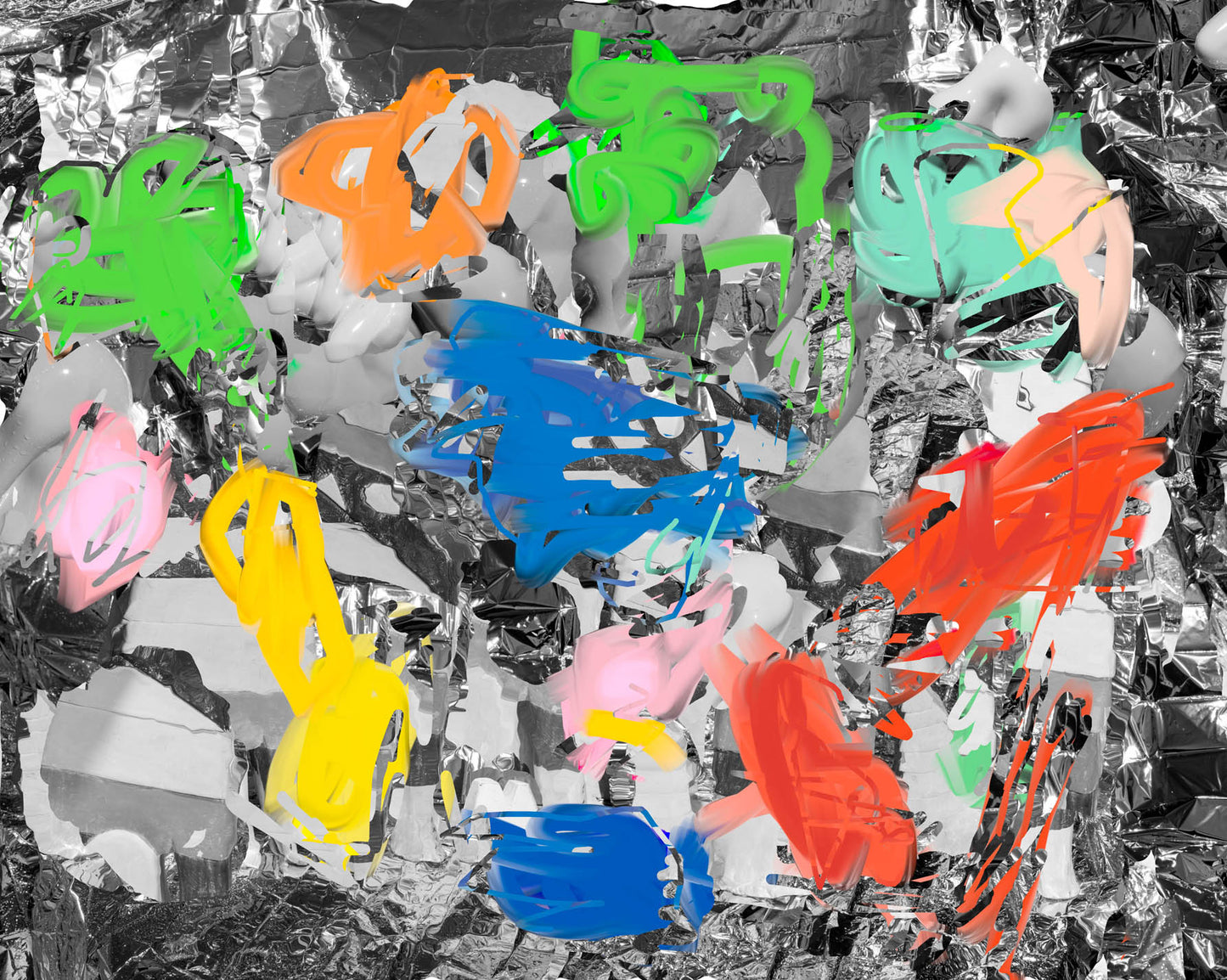 Nico Krijno Composition with Wood and Paint 2