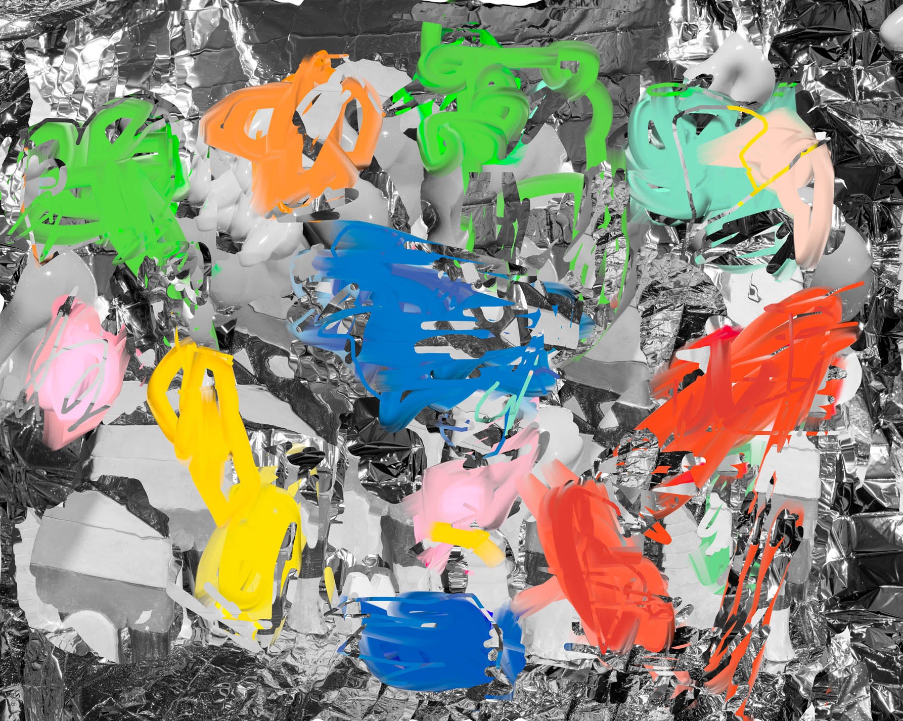 Nico Krijno Composition with Wood and Paint 2