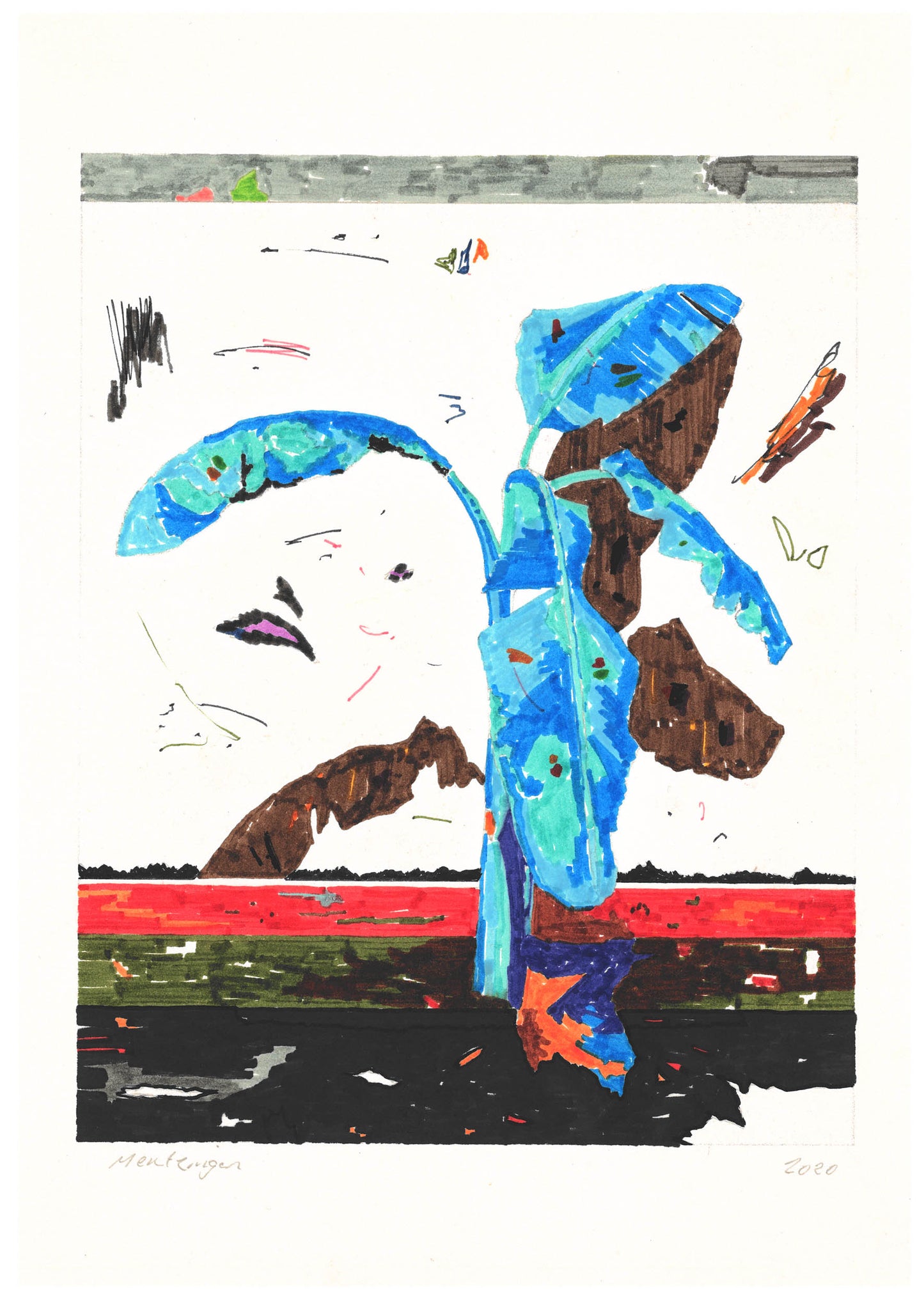 Philip Mentzingen Banana Tree (Blue)