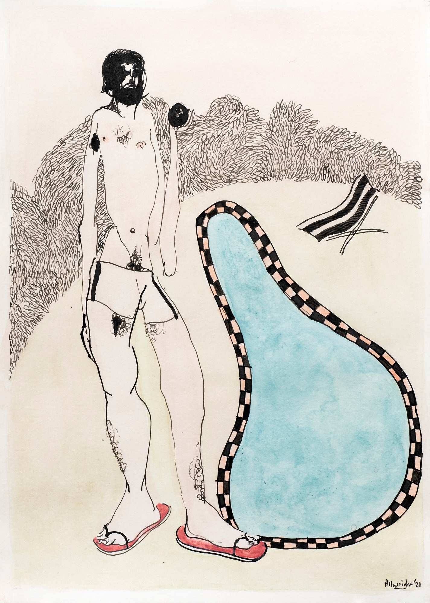 Stephen Allwright Figure and Pear Pool
