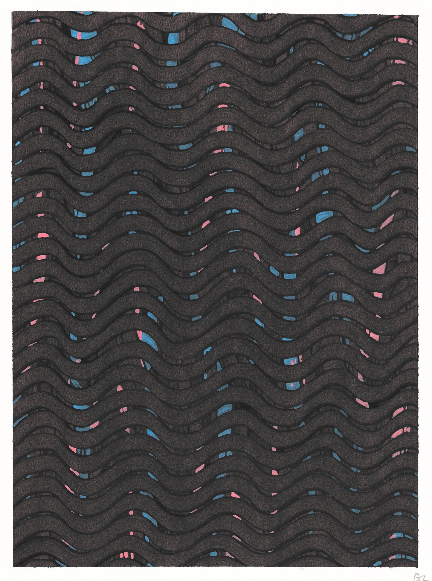 Graham Lister Pink and Blue Waves