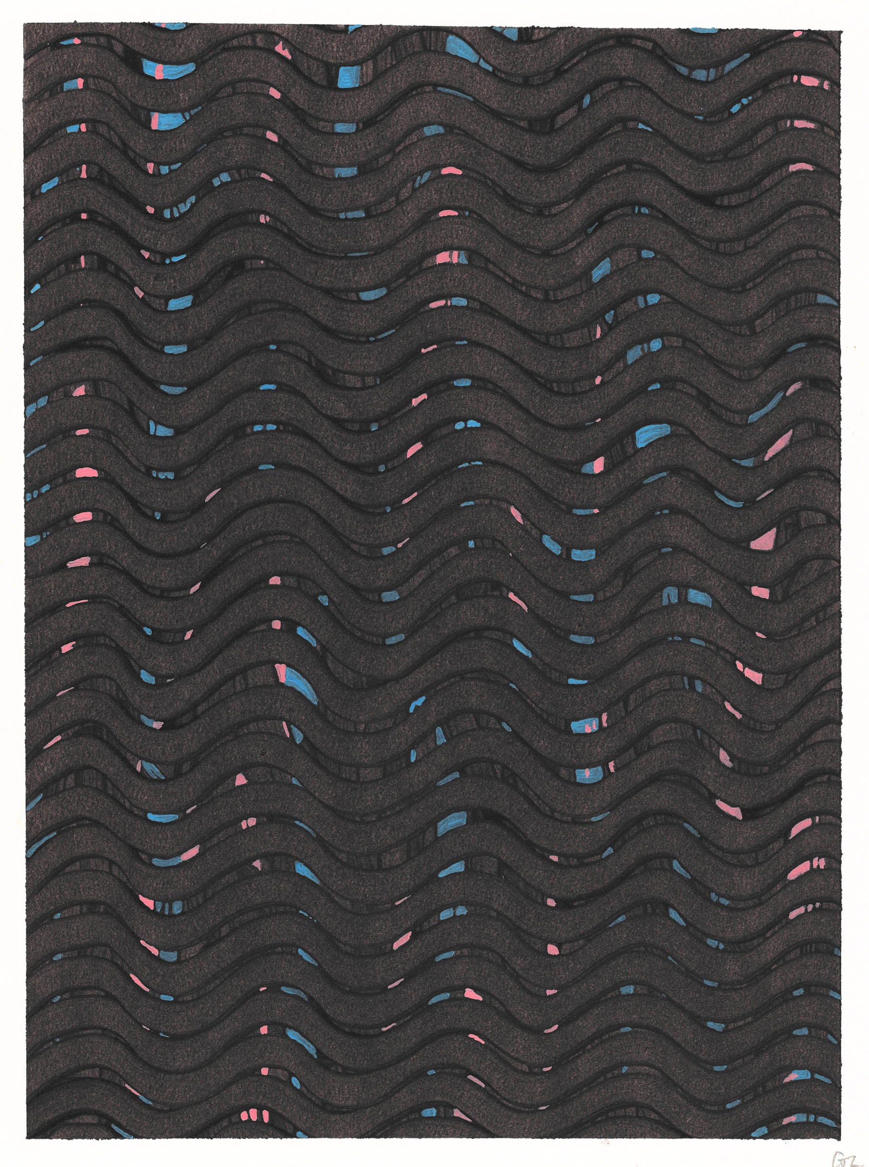 Graham Lister Pink and Blue Waves